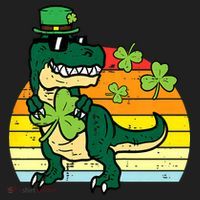 St Patricks Day Dino Saint Paddys Pattys Trex Hat thumb 2