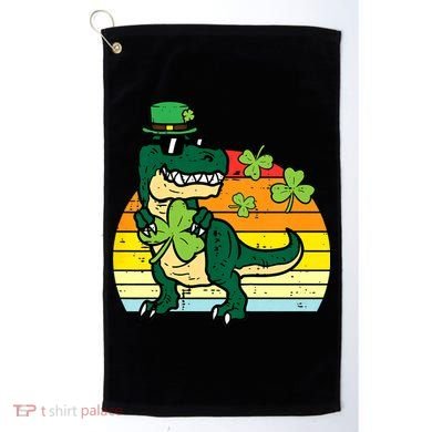 St Patricks Day Dino Saint Paddys Pattys Trex Golf Towel
