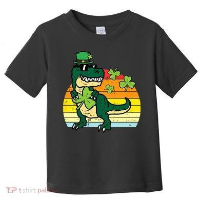 St Patricks Day Dino Saint Paddys Pattys Trex Toddler T-Shirt