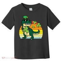 St Patricks Day Dino Saint Paddys Pattys Trex Toddler T-Shirt thumb 0