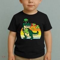 St Patricks Day Dino Saint Paddys Pattys Trex Toddler T-Shirt thumb 2