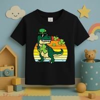 St Patricks Day Dino Saint Paddys Pattys Trex Toddler T-Shirt thumb 3