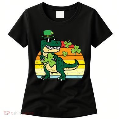 St Patricks Day Dino Saint Paddys Pattys Trex Women's T-Shirt