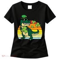 St Patricks Day Dino Saint Paddys Pattys Trex Women's T-Shirt thumb 0