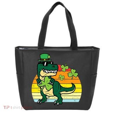 St Patricks Day Dino Saint Paddys Pattys Trex Tote Bag