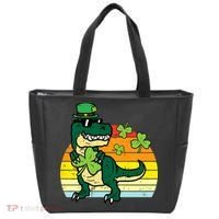 St Patricks Day Dino Saint Paddys Pattys Trex Tote Bag thumb 0