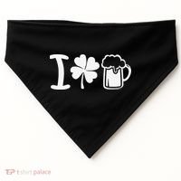 Saint Patrick's Day I Love Beer USA-Made Doggie Bandana thumb 0