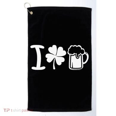 Saint Patrick's Day I Love Beer Golf Towel