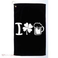 Saint Patrick's Day I Love Beer Golf Towel thumb 0