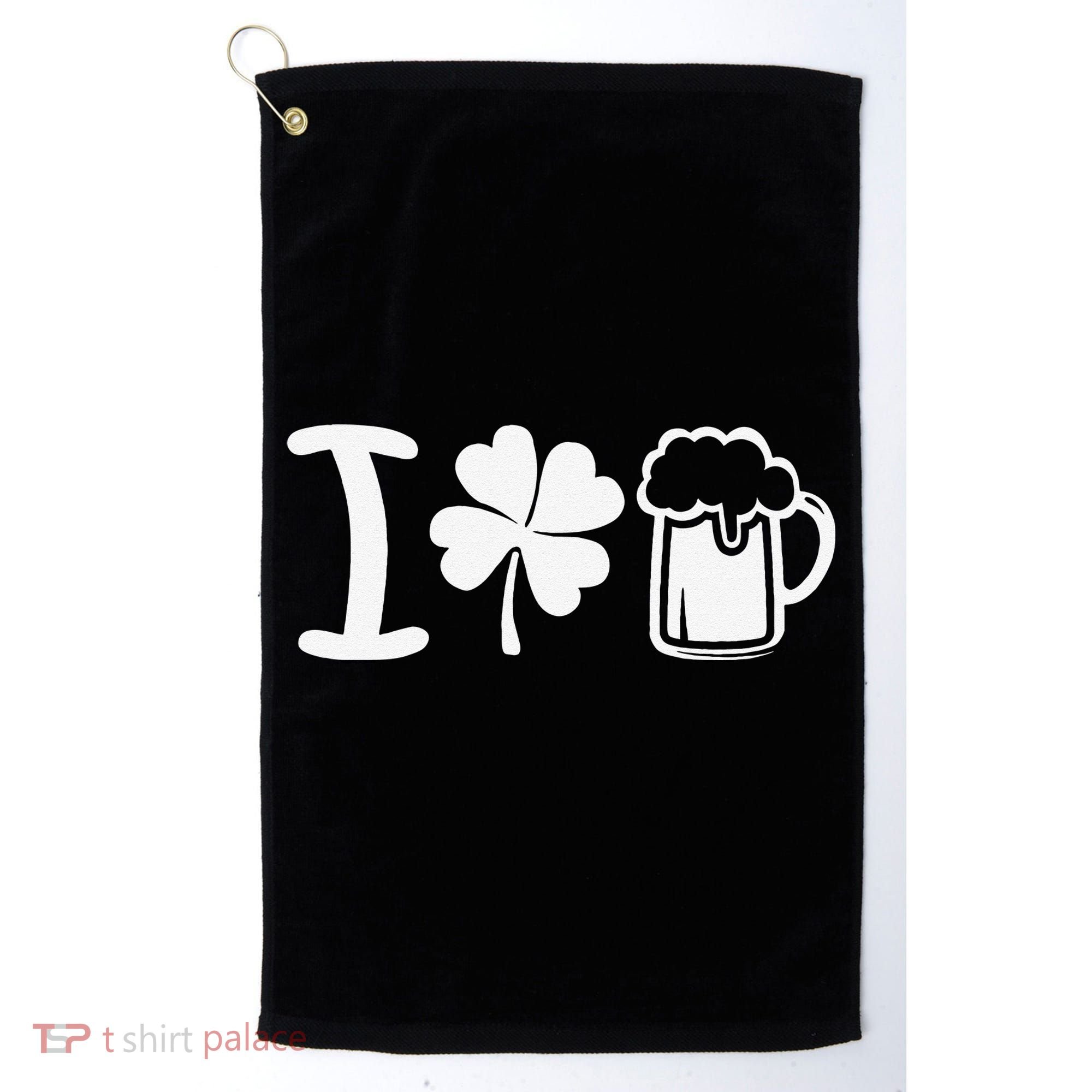Saint Patrick's Day I Love Beer Golf Towel