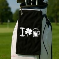 Saint Patrick's Day I Love Beer Golf Towel thumb 2