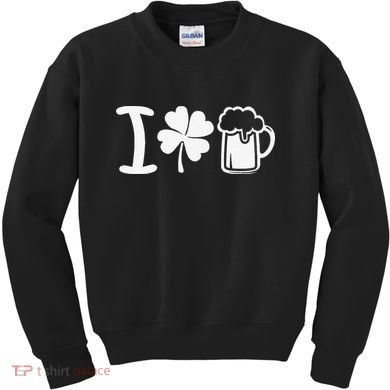 Saint Patrick's Day I Love Beer Kids Sweatshirt