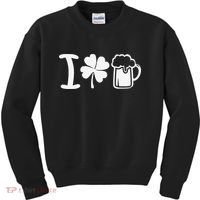 Saint Patrick's Day I Love Beer Kids Sweatshirt thumb 0