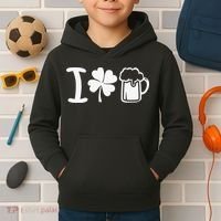 Saint Patrick's Day I Love Beer Kids Hoodie thumb 2