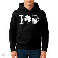 Saint Patrick's Day I Love Beer Kids Hoodie thumb 4