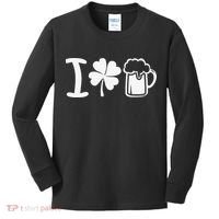 Saint Patrick's Day I Love Beer Kids Long Sleeve Shirt thumb 0