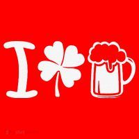 Saint Patrick's Day I Love Beer Santa Hat thumb 1