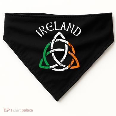 St Patricks Day for Adults Celtic Knot Ireland USA-Made Doggie Bandana