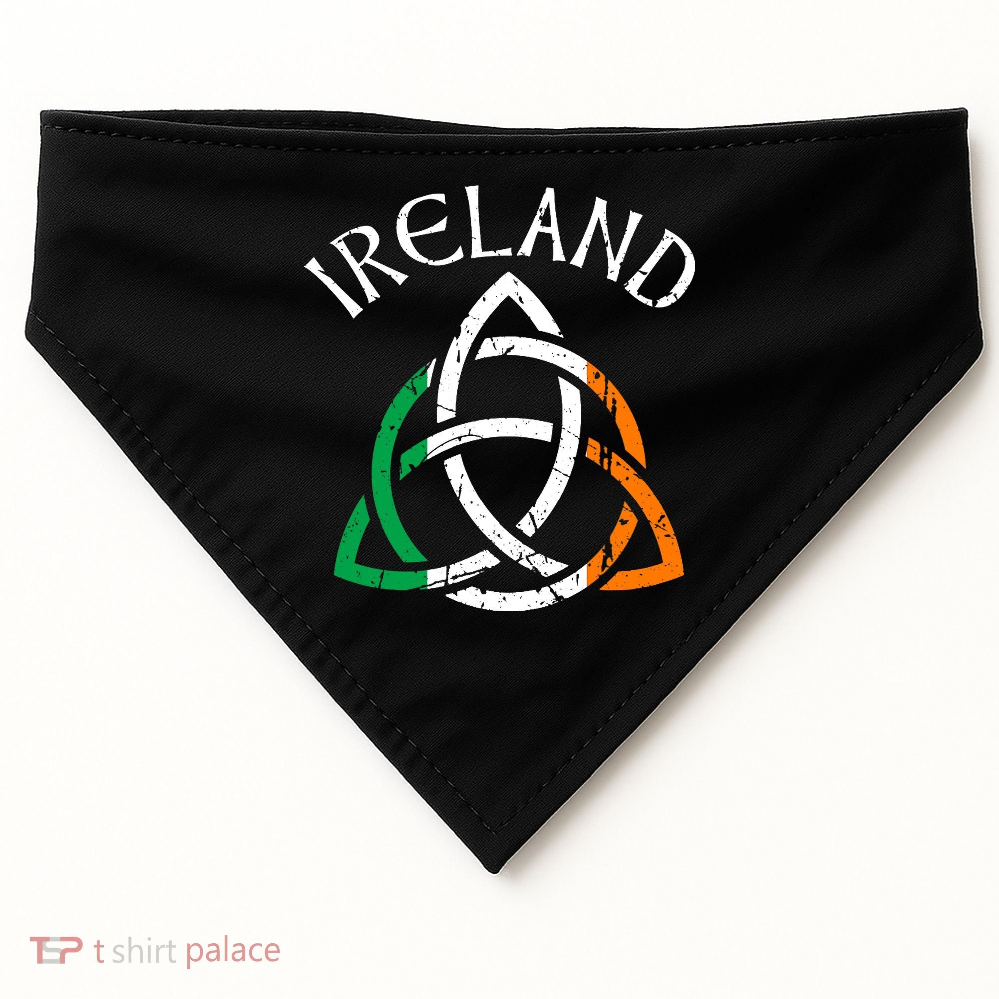 St Patricks Day for Adults Celtic Knot Ireland USA-Made Doggie Bandana