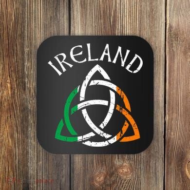 St Patricks Day for Adults Celtic Knot Ireland Coaster