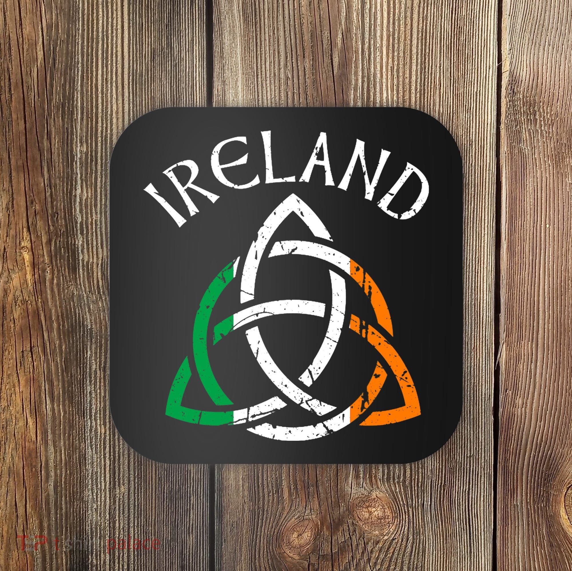 St Patricks Day for Adults Celtic Knot Ireland Coaster