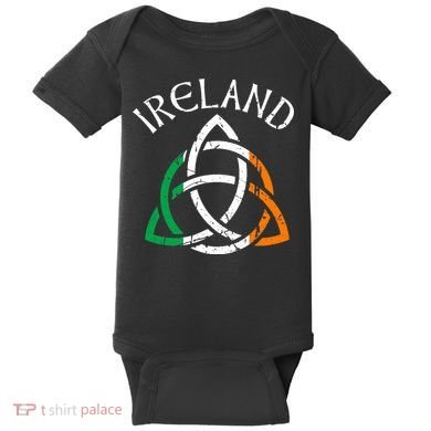 St Patricks Day for Adults Celtic Knot Ireland Baby Bodysuit
