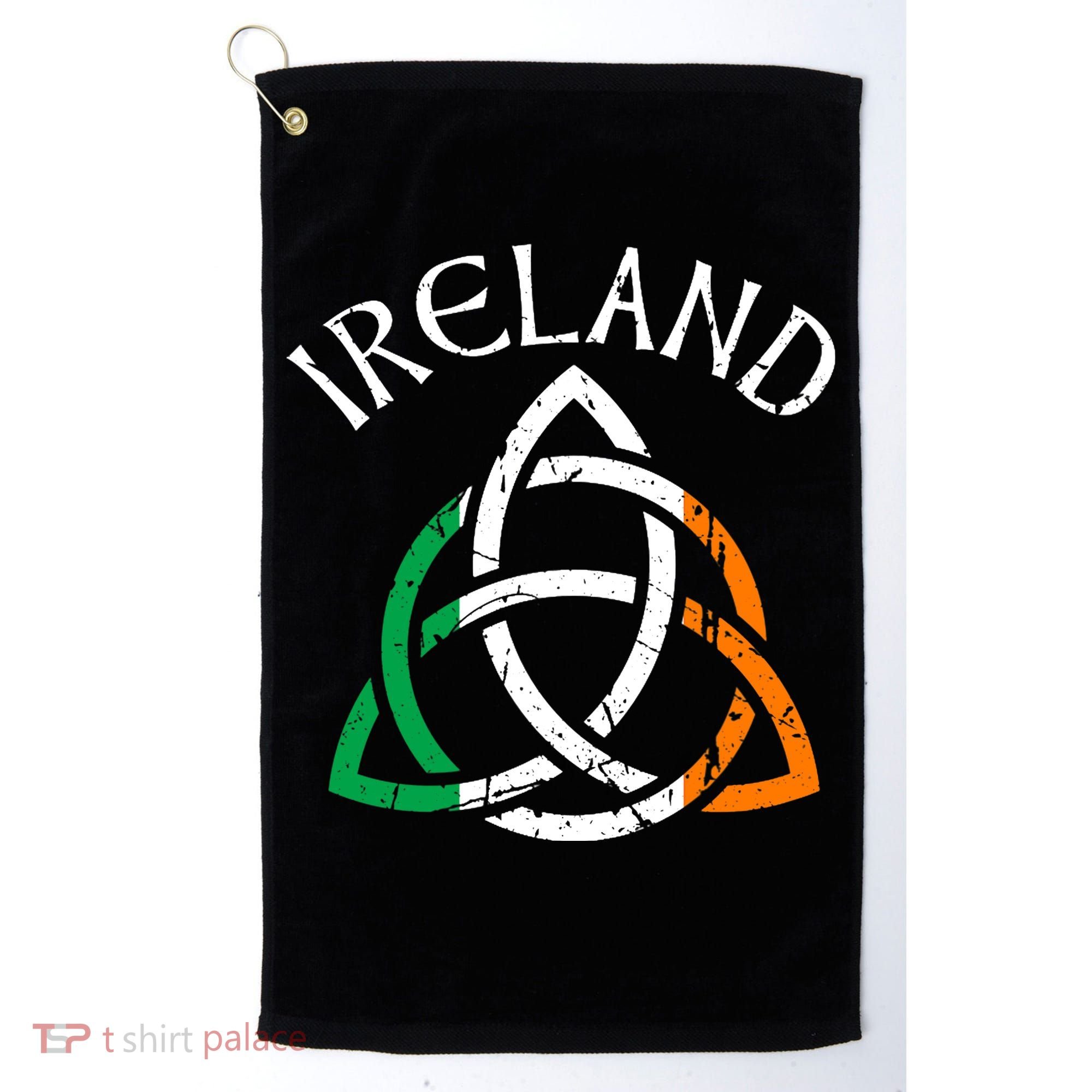 St Patricks Day for Adults Celtic Knot Ireland Golf Towel