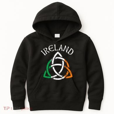 St Patricks Day for Adults Celtic Knot Ireland Kids Hoodie