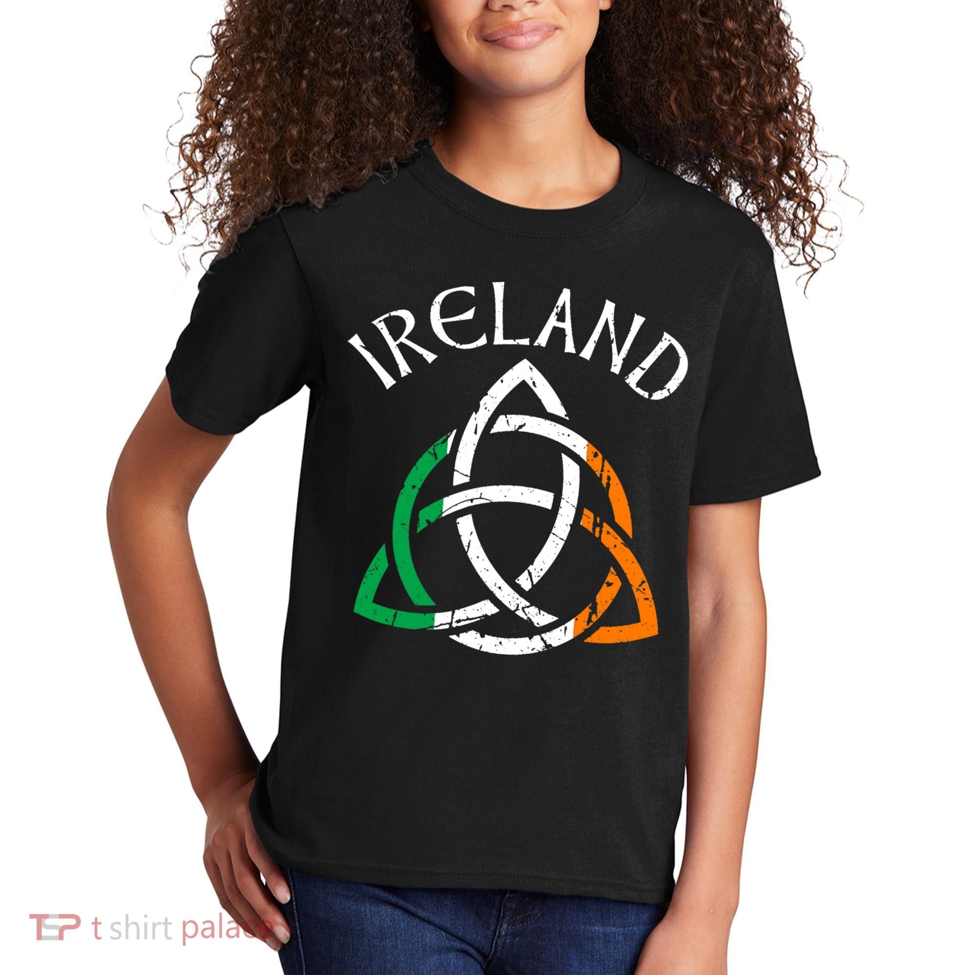St Patricks Day for Adults Celtic Knot Ireland Kids T-Shirt