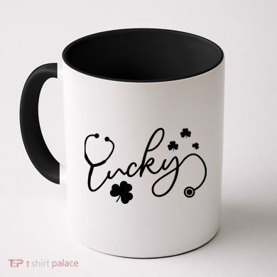 St Patrick's Day Lucky Nurse Stethoscope Coffee Mug