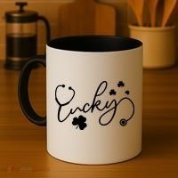St Patrick's Day Lucky Nurse Stethoscope Coffee Mug thumb 4
