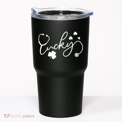 St Patrick's Day Lucky Nurse Stethoscope Tumbler