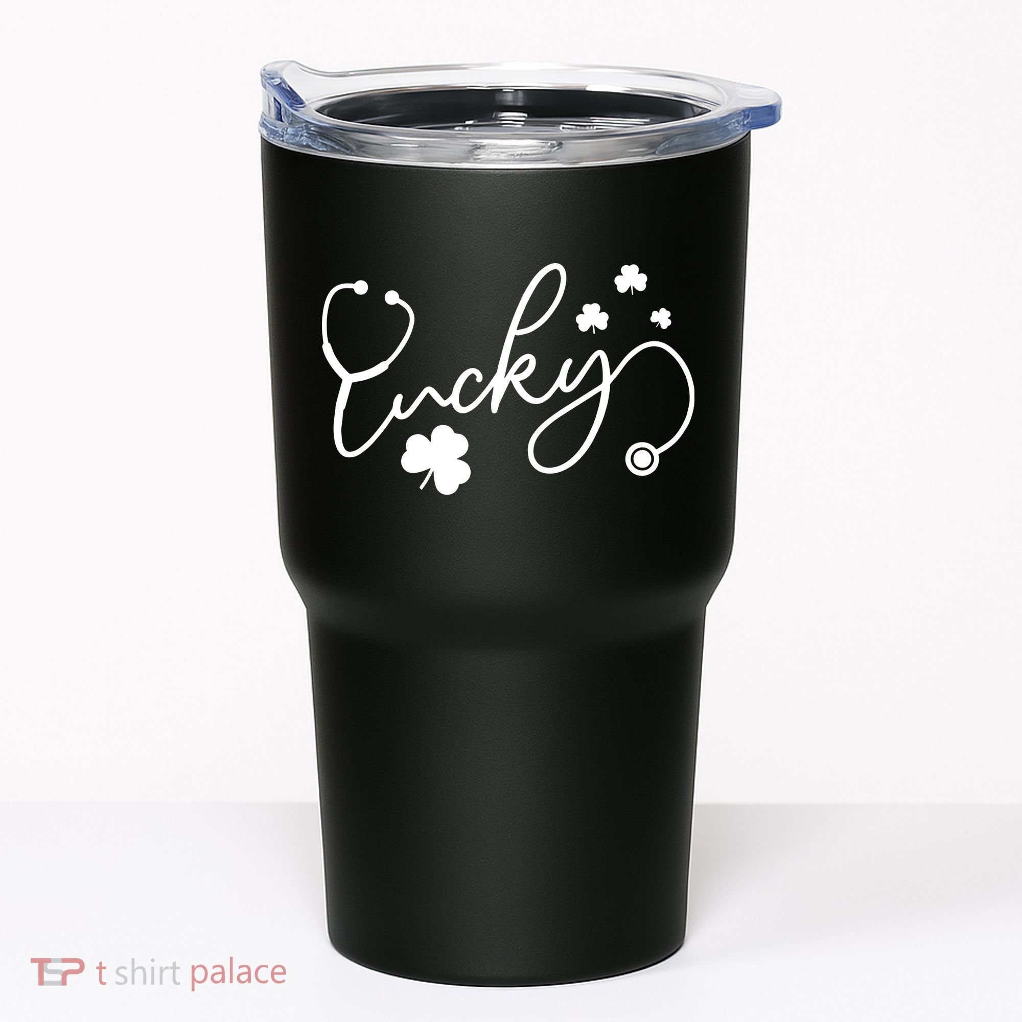 St Patrick's Day Lucky Nurse Stethoscope Tumbler