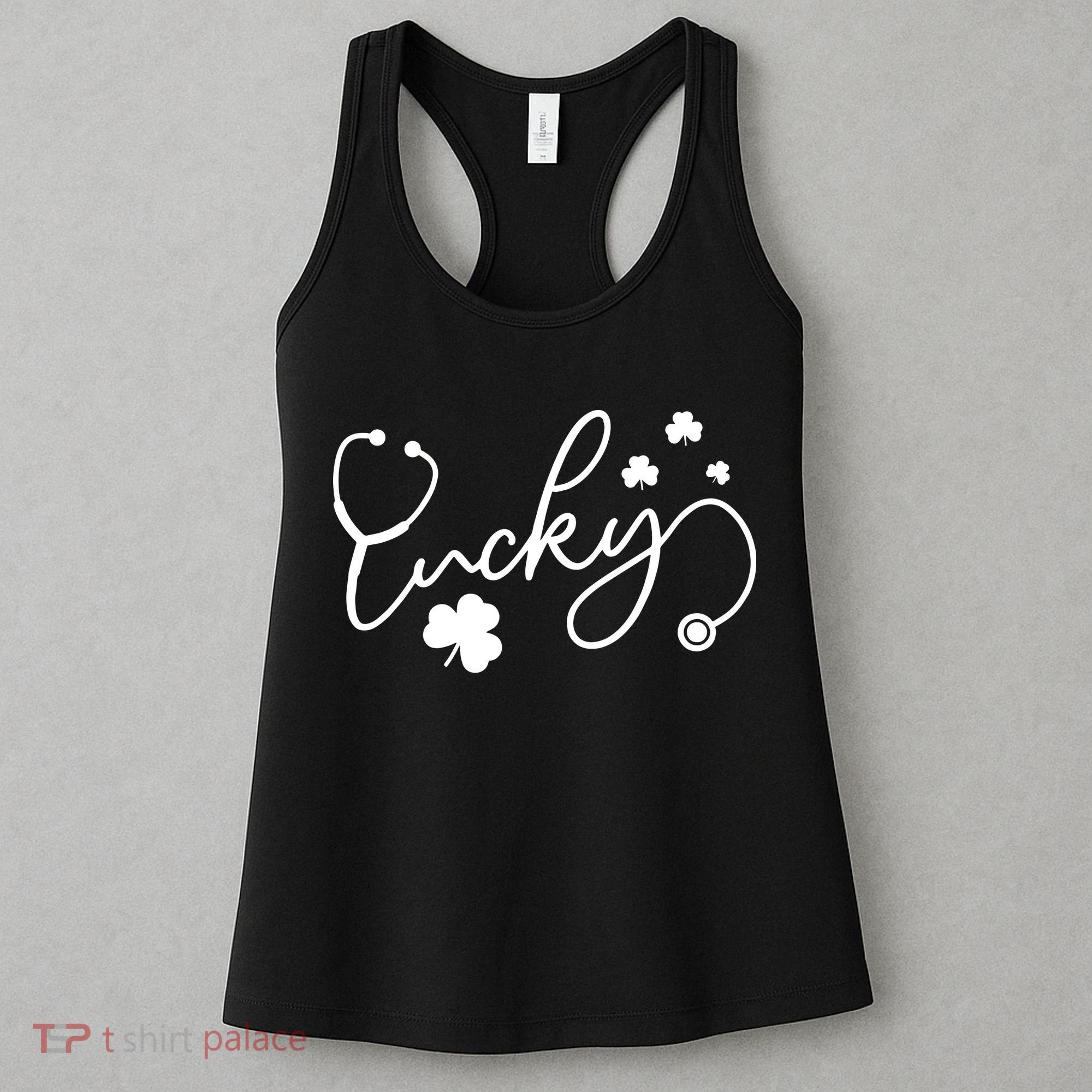 St Patrick's Day Lucky Nurse Stethoscope Women's Tank Top