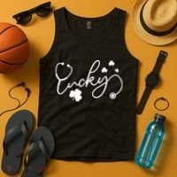 St Patrick's Day Lucky Nurse Stethoscope Tank Top thumb 4