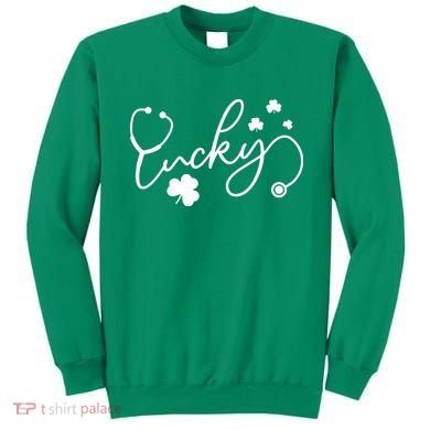 St Patrick's Day Lucky Nurse Stethoscope Sweatshirt