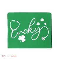 St Patrick's Day Lucky Nurse Stethoscope Mousepad thumb 0