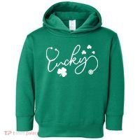 St Patrick's Day Lucky Nurse Stethoscope Toddler Hoodie thumb 0