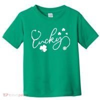St Patrick's Day Lucky Nurse Stethoscope Toddler T-Shirt thumb 0