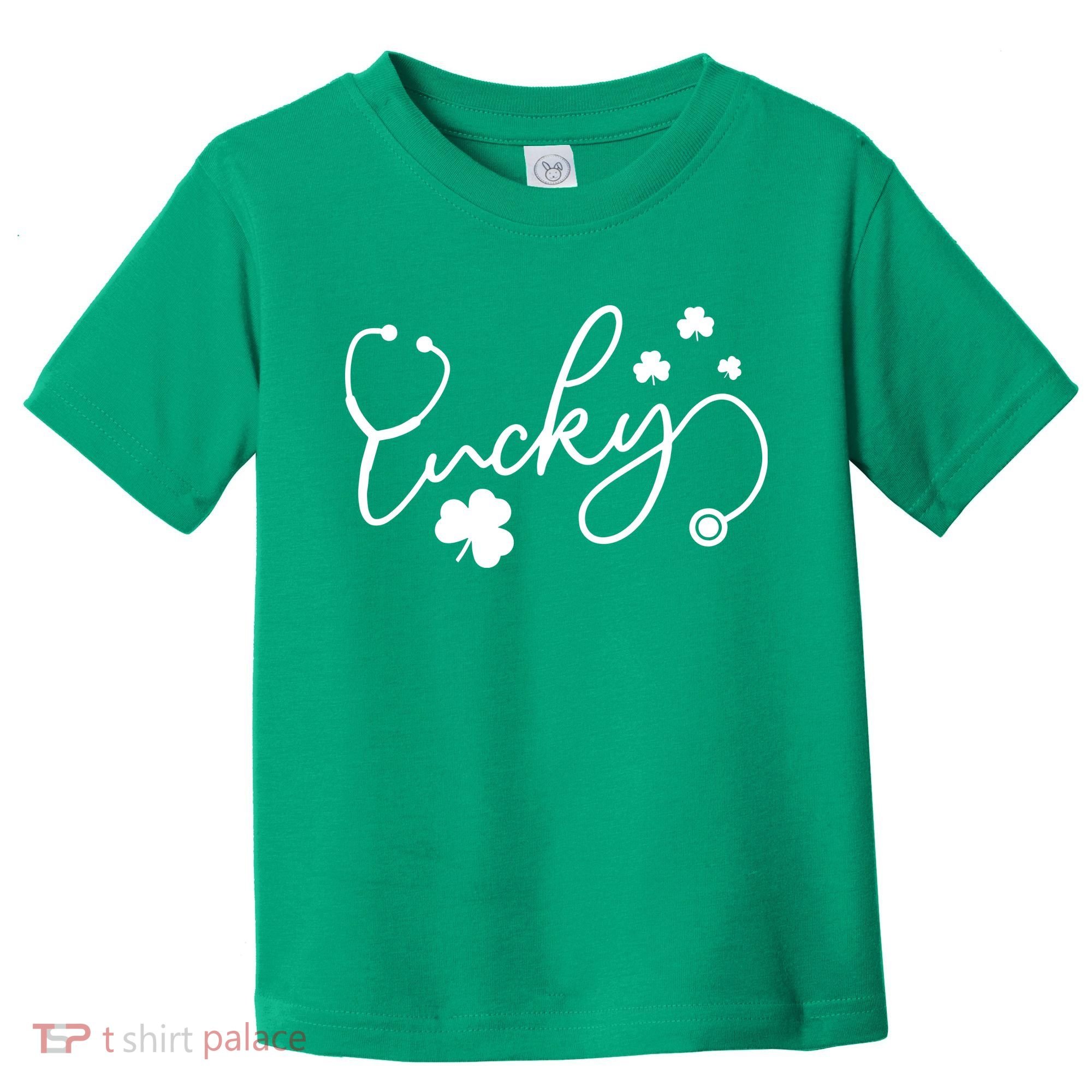 St Patrick's Day Lucky Nurse Stethoscope Toddler T-Shirt