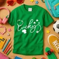 St Patrick's Day Lucky Nurse Stethoscope Kids T-Shirt thumb 3