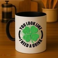 St Patrick's Day You Look Like I Need A Drink Emblem Coffee Mug thumb 4