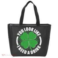 St Patrick's Day You Look Like I Need A Drink Emblem Tote Bag thumb 0