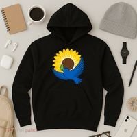 Sunflower Peace Dove Stand With Ukraine End The War Hoodie thumb 3