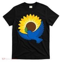 Sunflower Peace Dove Stand With Ukraine End The War T-Shirt thumb 0