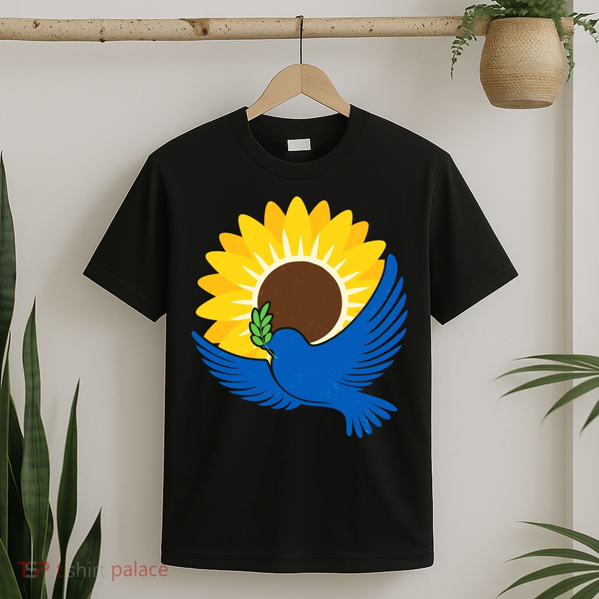 Sunflower Peace Dove Stand With Ukraine End The War T-Shirt