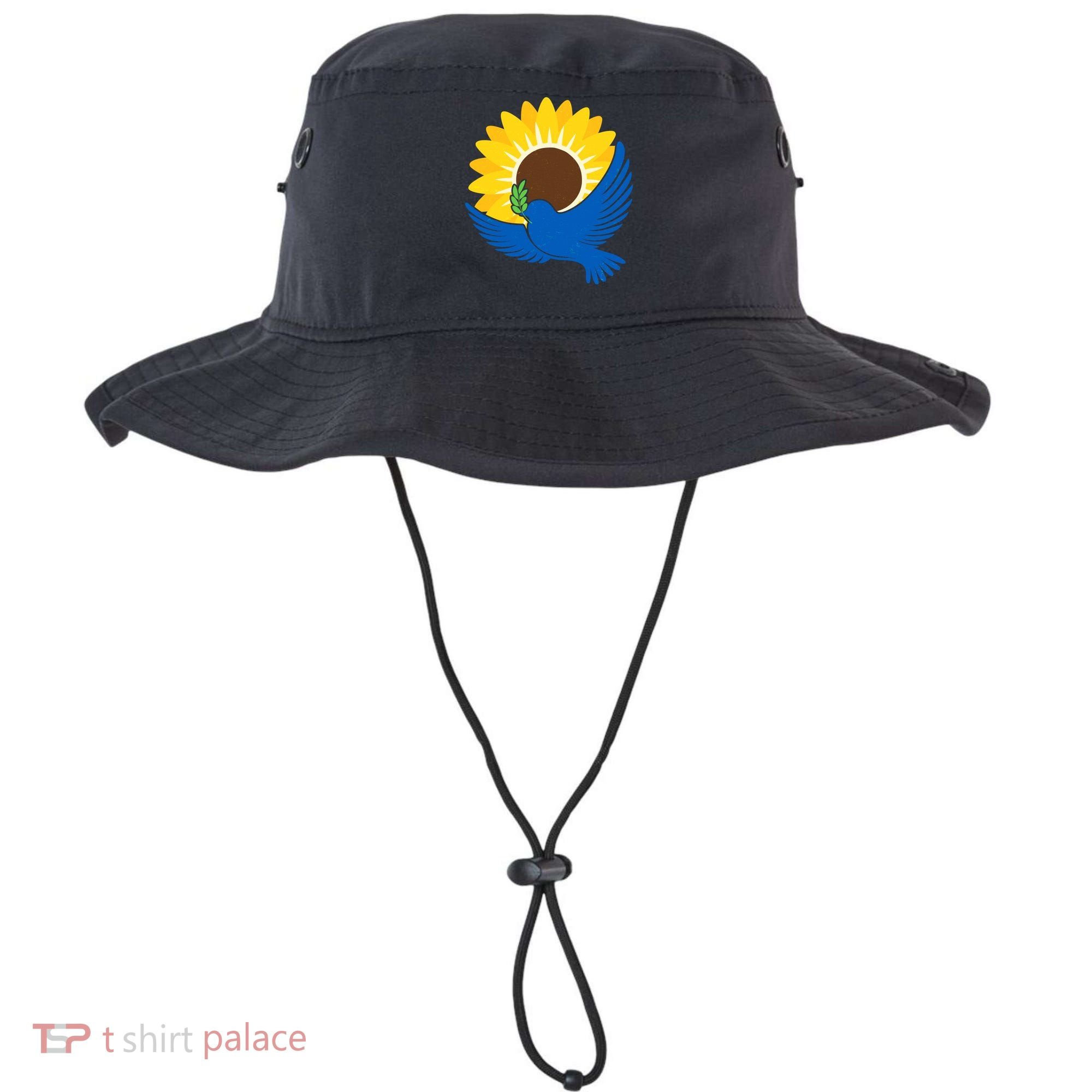 Sunflower Peace Dove Stand With Ukraine End The War Bucket Hat