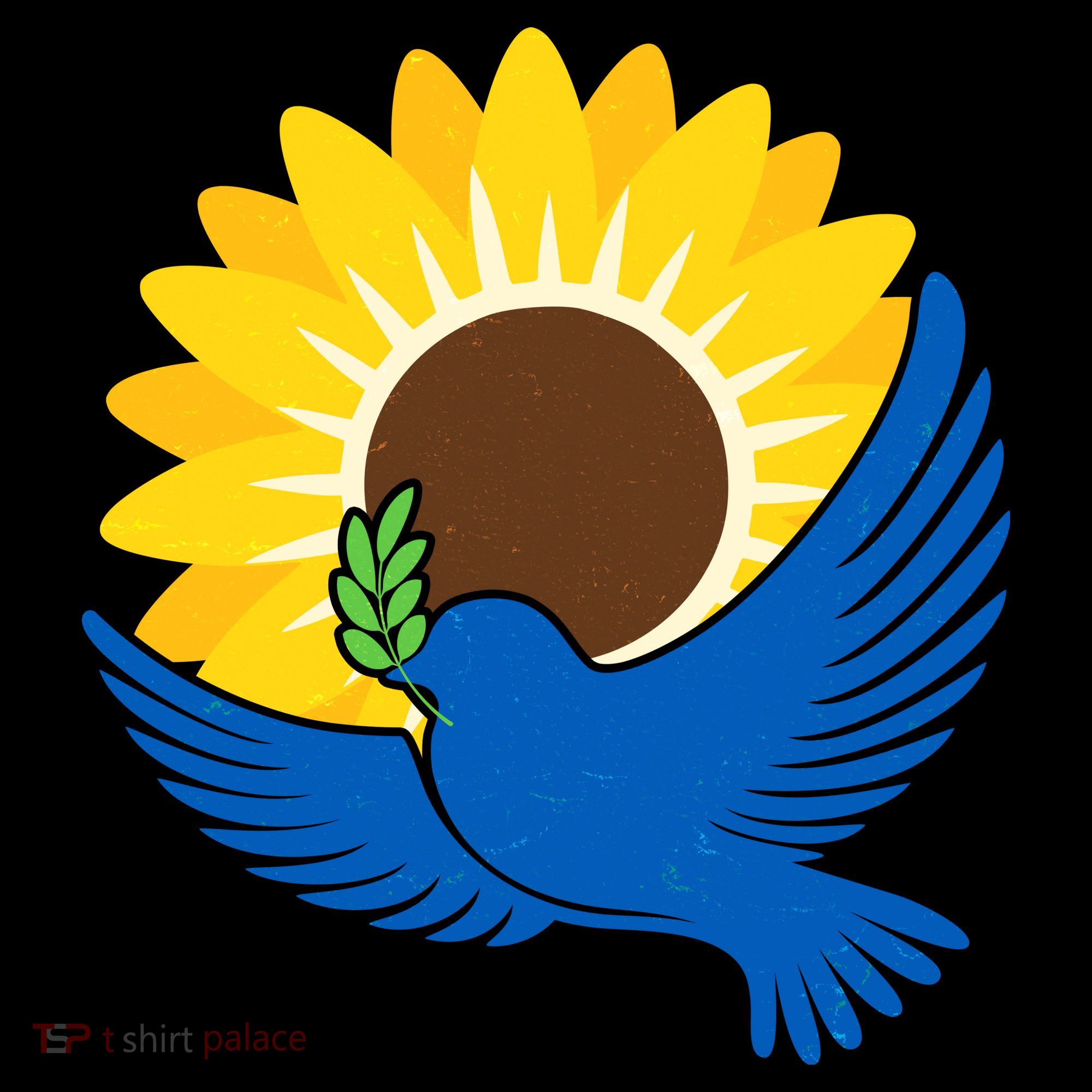 Sunflower Peace Dove Stand With Ukraine End The War Coffee Mug
