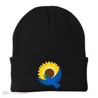 Sunflower Peace Dove Stand With Ukraine End The War Beanie thumb 0