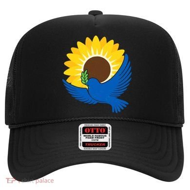 Sunflower Peace Dove Stand With Ukraine End The War Hat